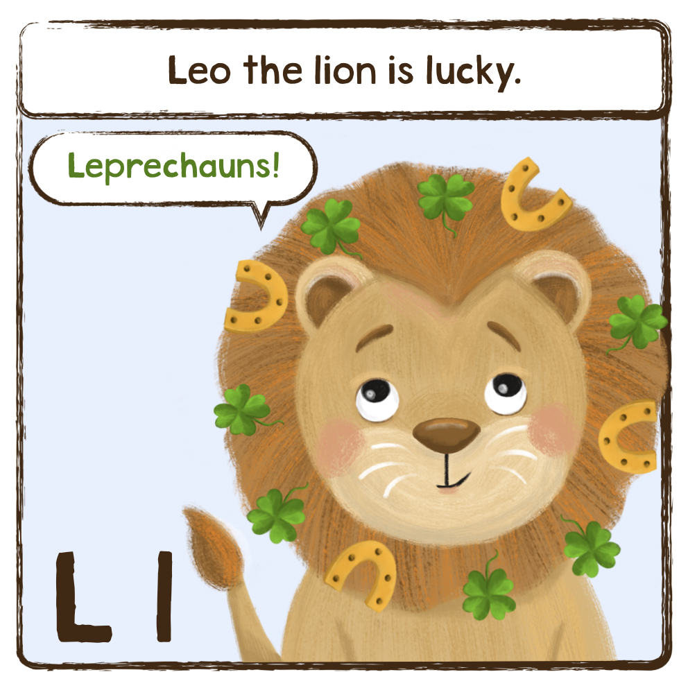 l is for lion page